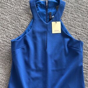 Trina Turk Vibrant Blue Halter Dress